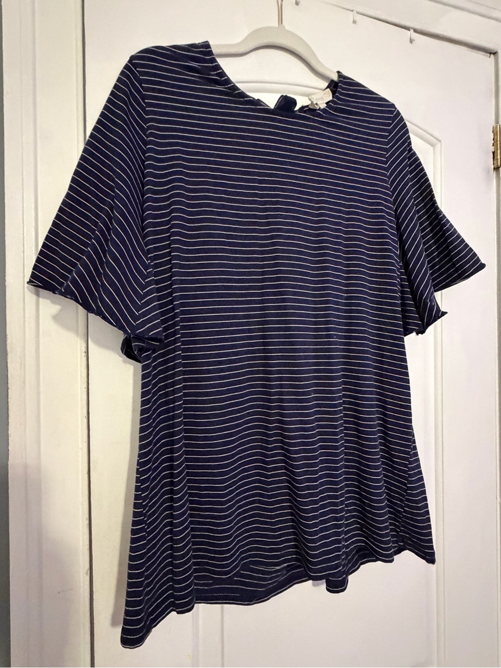 Suzanne Betro Navy & White Striped Top